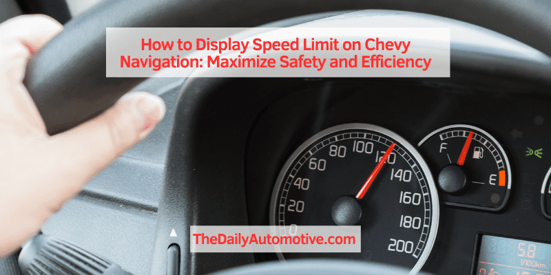 How to Display Speed Limit on Chevy Navigation