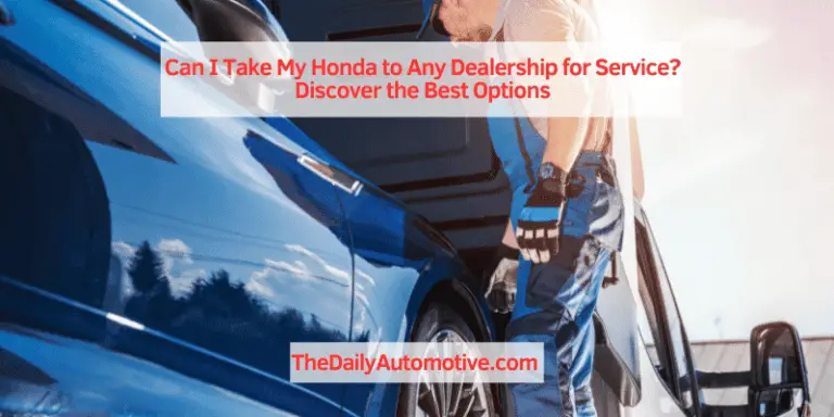 Can I Take My Honda to Any Dealership for Service? Discover the Best Options