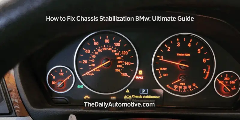 How to Fix Chassis Stabilization BMw