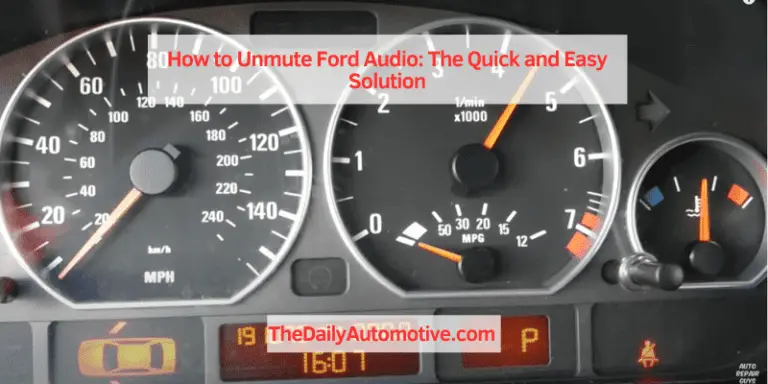 How to Unmute Ford Audio: The Quick and Easy Solution