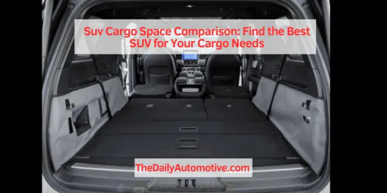 Suv Cargo Space Comparison: Find the Best SUV for Your Cargo Needs