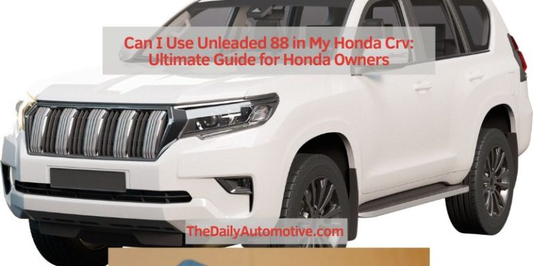 Can I Use Unleaded 88 in My Honda Crv: Ultimate Guide for Honda Owners