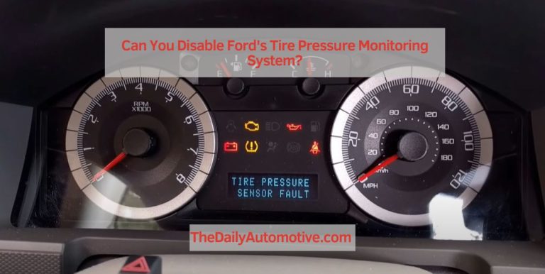 Can You Disable Ford’s Tire Pressure Monitoring System?