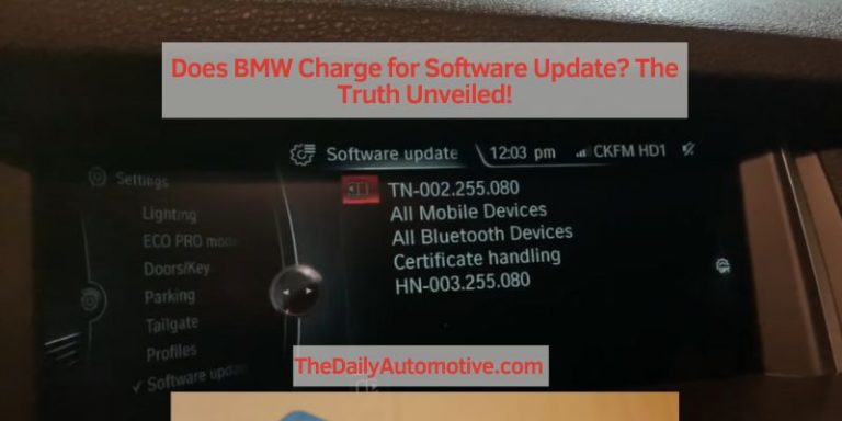 Does BMW Charge for Software Update? The Truth Unveiled!