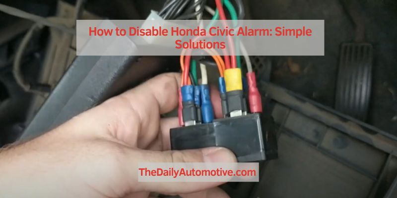 How to Disable Honda Civic Alarm