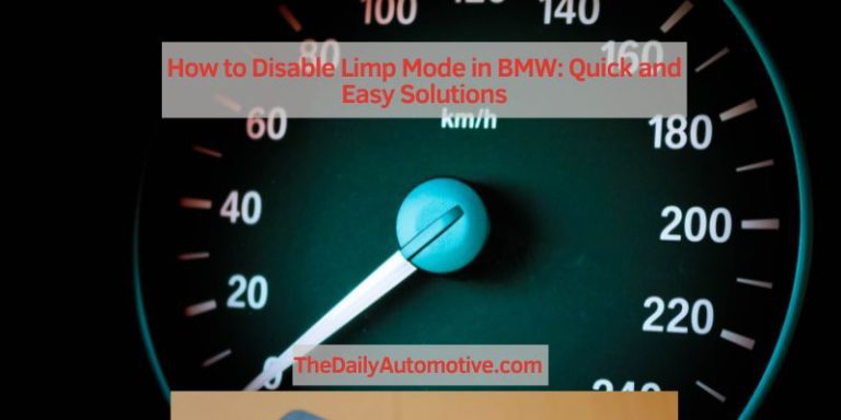 How to Disable Limp Mode in BMW: Quick and Easy Solutions