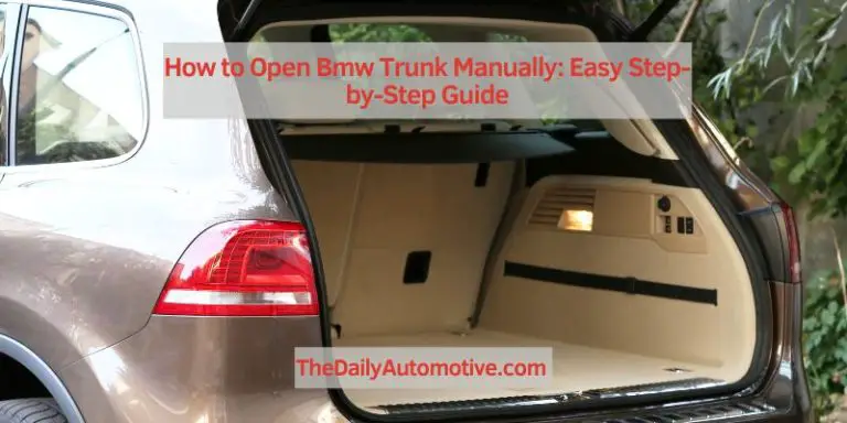 How to Open Bmw Trunk Manually: Easy Step-by-Step Guide