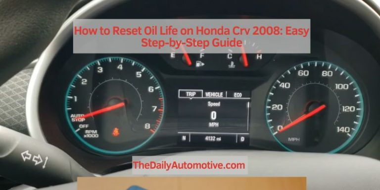 How to Reset Oil Life on Honda Crv 2008: Easy Step-by-Step Guide