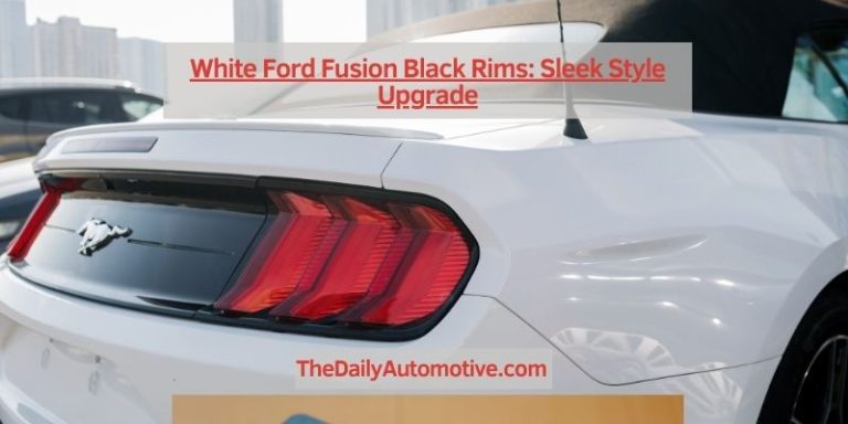 White Ford Fusion Black Rims: Sleek Style Upgrade