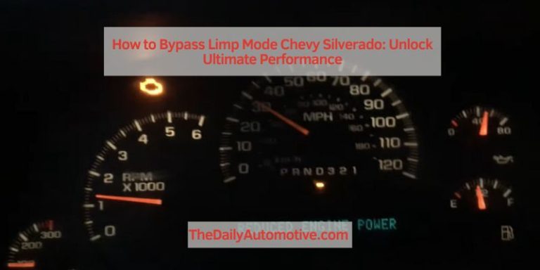 How to Bypass Limp Mode Chevy Silverado: Unlock Ultimate Performance