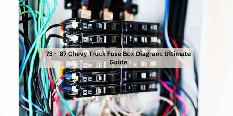 73 - '87 Chevy Truck Fuse Box Diagram