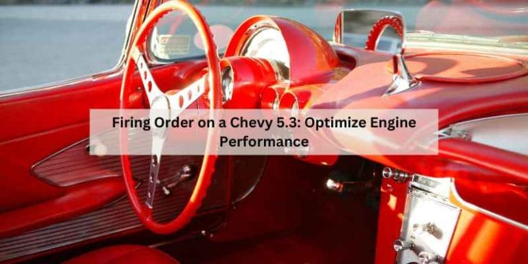 Firing Order on a Chevy 5.3