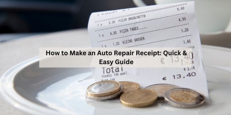 How to Make an Auto Repair Receipt