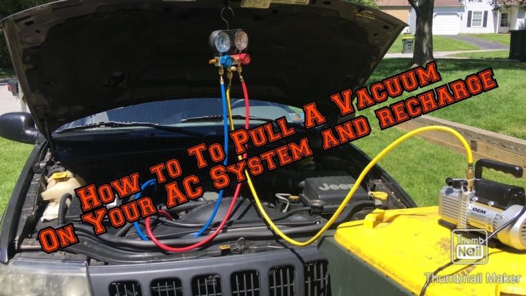 How to Vacuum Ac System on Car