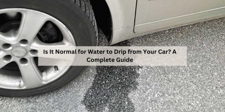 Is It Normal for Water to Drip from Your Car