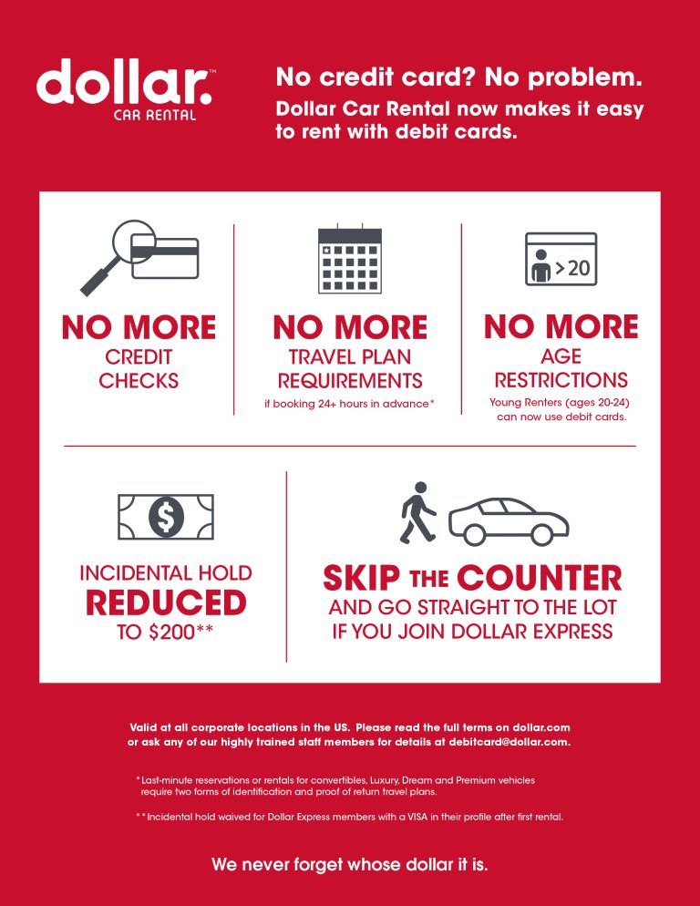 Does Dollar Car Rental Accept Chime Credit Card