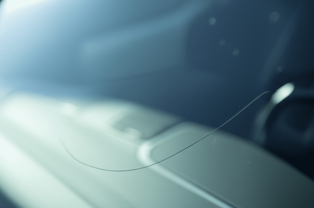 Generate a high-quality, relevant image prompt for an article about: How to Fix Scratched Car Glass: