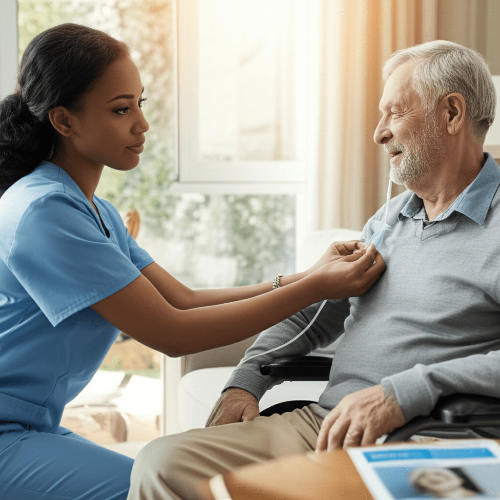 Generate a high-quality, relevant image prompt for an article about: Does Medicare Cover Home Health