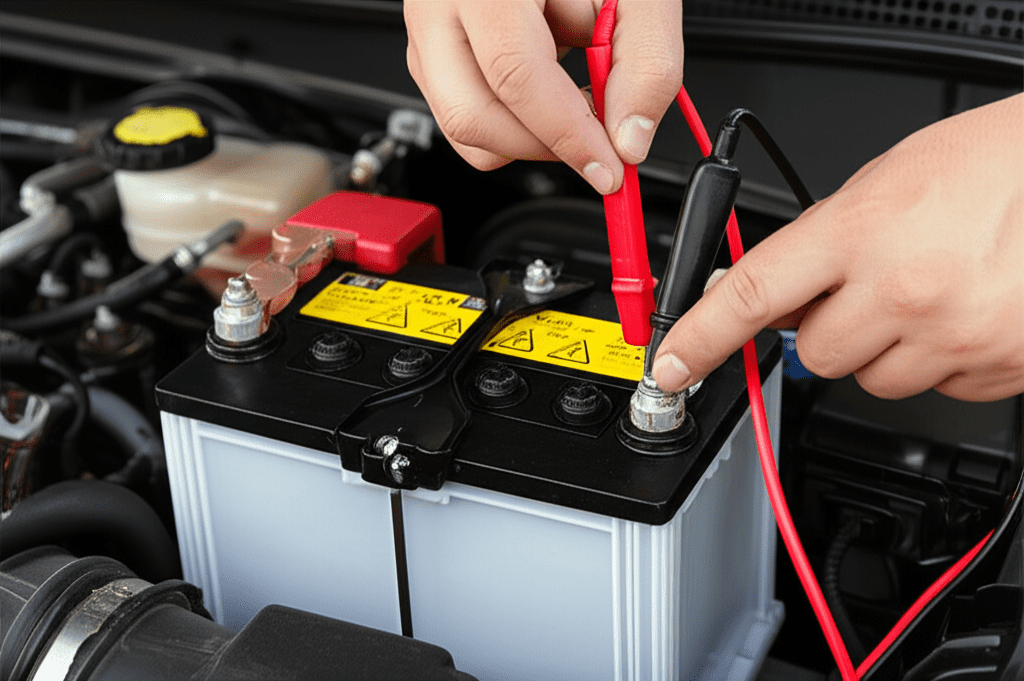 Generate a high-quality, relevant image prompt for an article about: Proven Way: Check Car Battery G