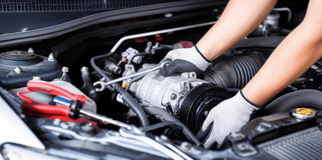 Generate a high-quality, relevant image prompt for an article about: Proven Fix: How to Fix AC Compr