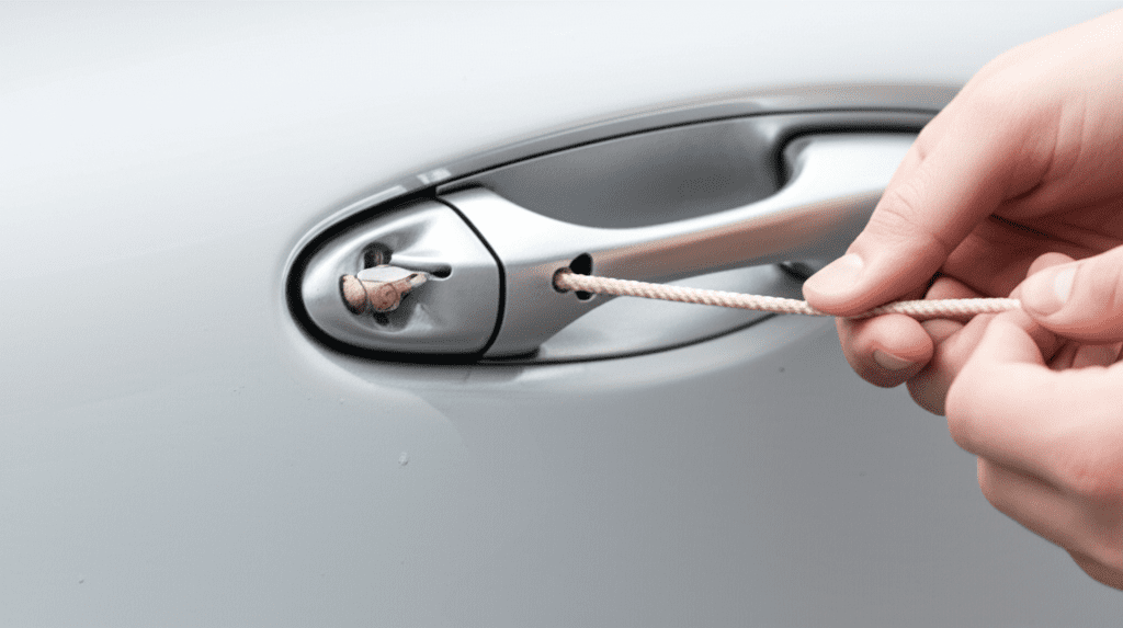 Generate a high-quality, relevant image prompt for an article about: How to Open Car Door with Broke