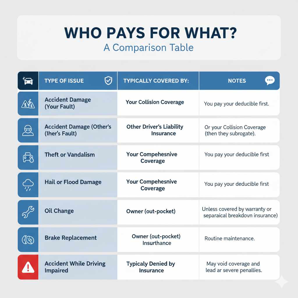 Who Pays for What? A Comparison Table