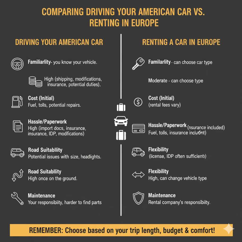 Comparing Driving Your Car vs. Renting in Europe