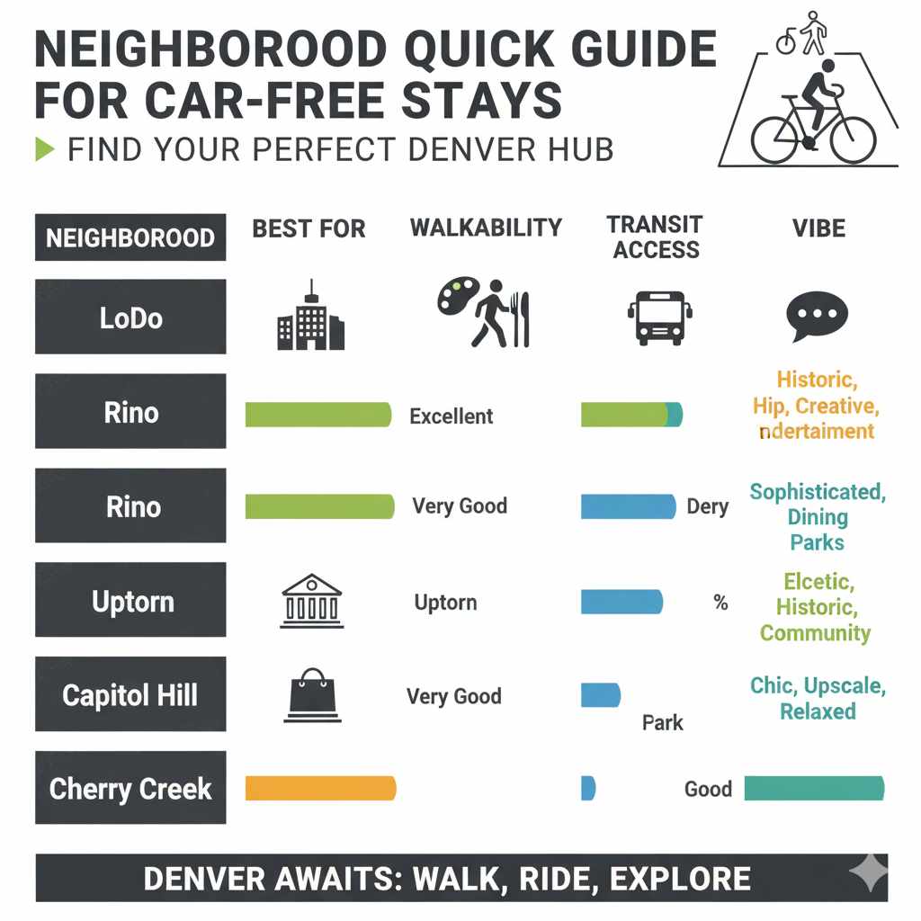 Neighborhood Quick Guide for Car-Free Stays