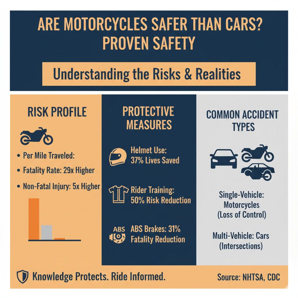 Are Motorcycles Safer Than Cars