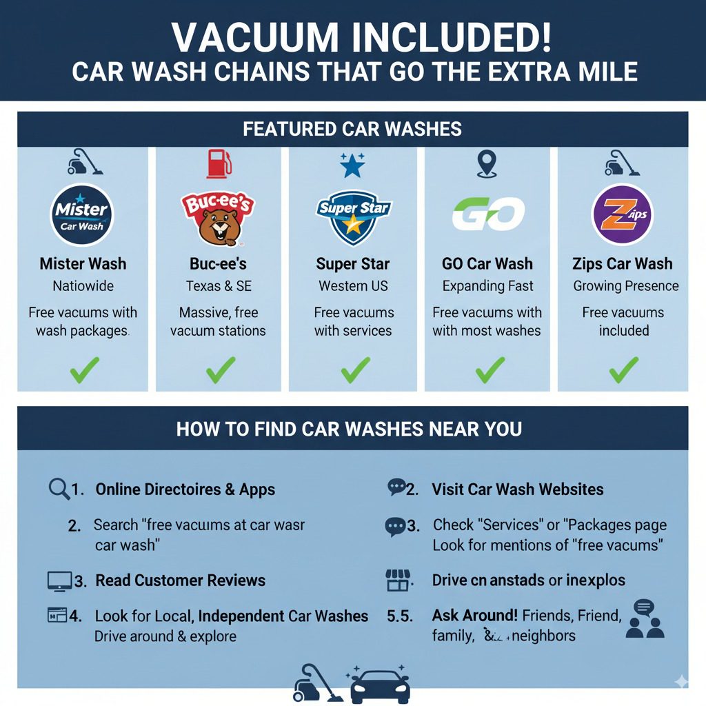 What Car Wash Has Free Vacuums