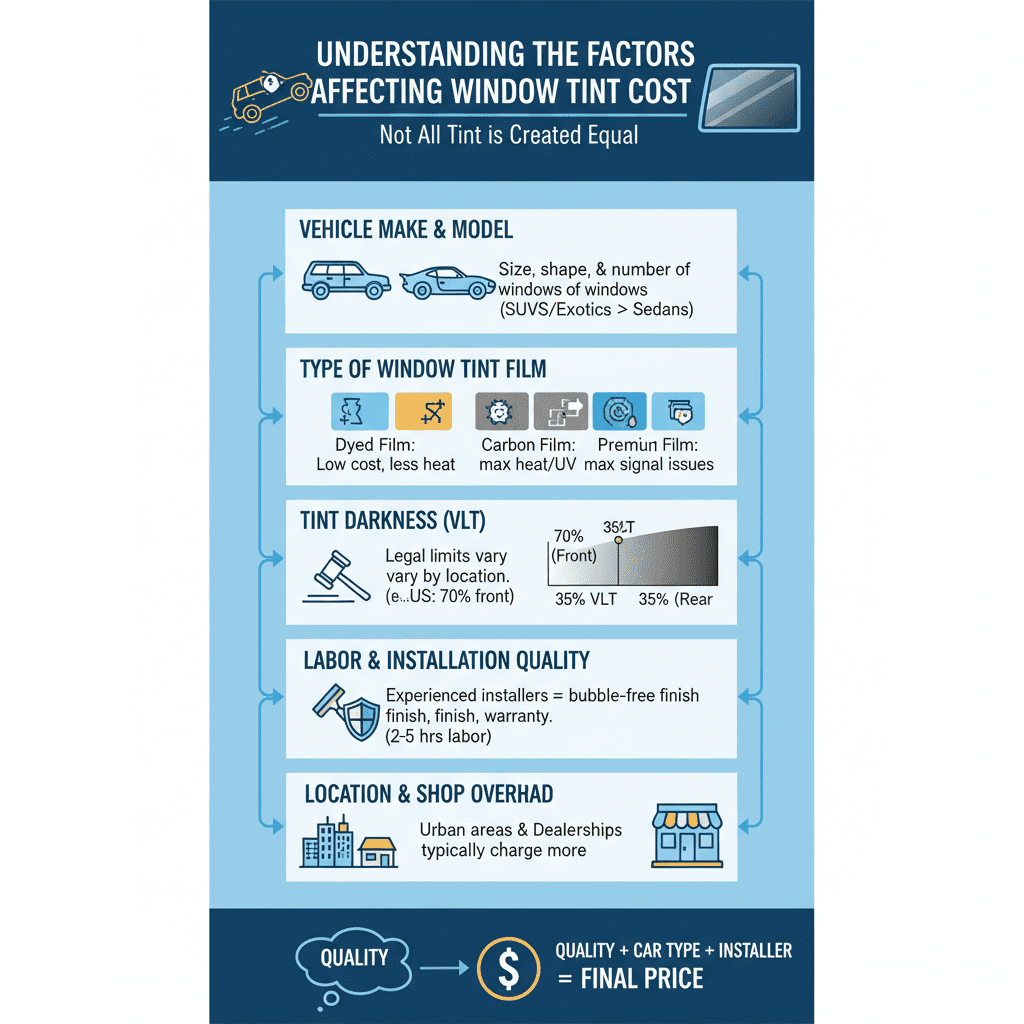 Understanding the Factors Affecting Window Tint Cost