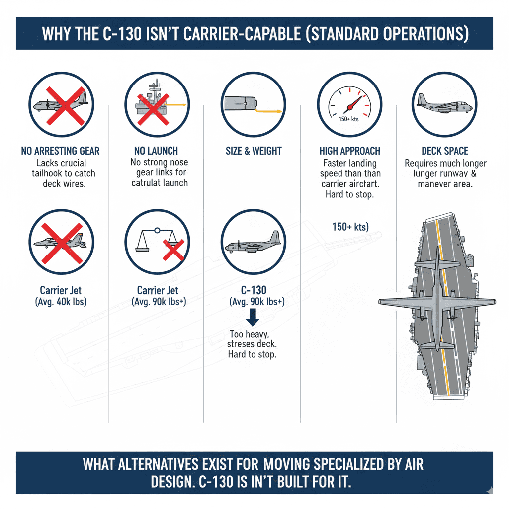 Why The C-130 Isn't Carrier-Capable (Standard Operations)