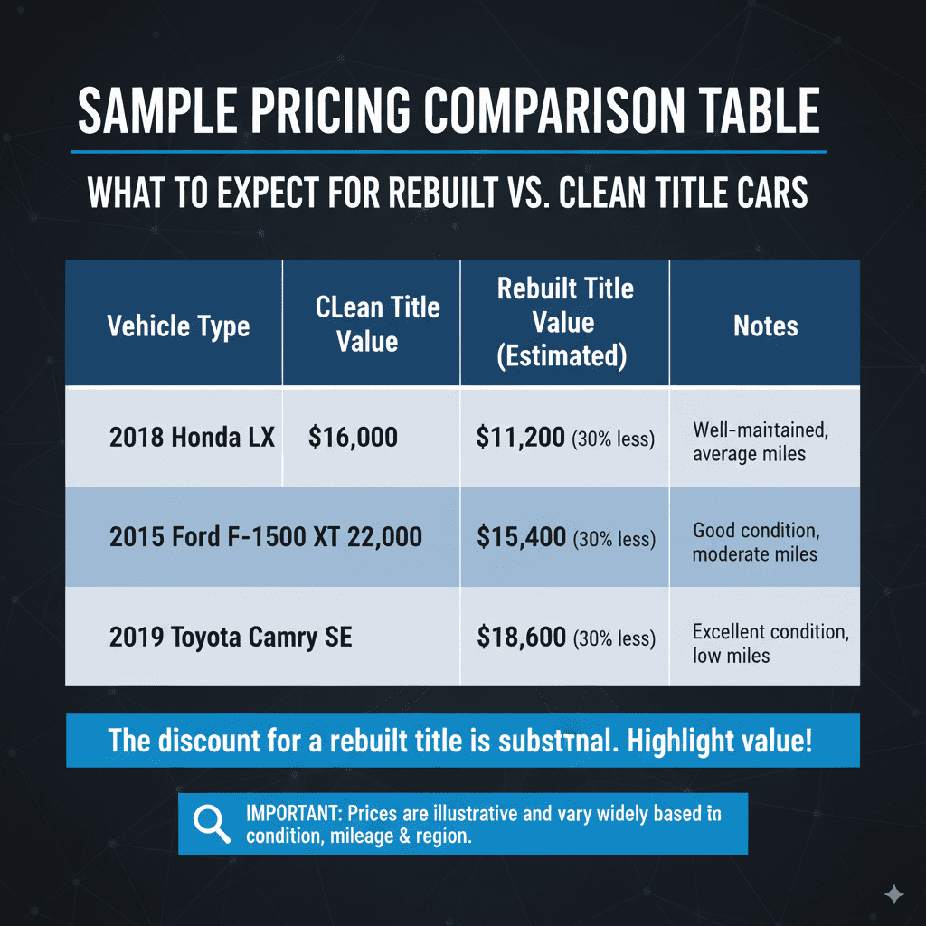 A Sample Pricing Comparison Table