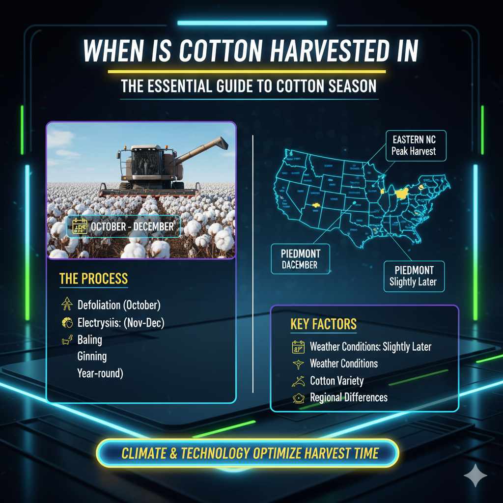 When Is Cotton Harvested In North Carolina