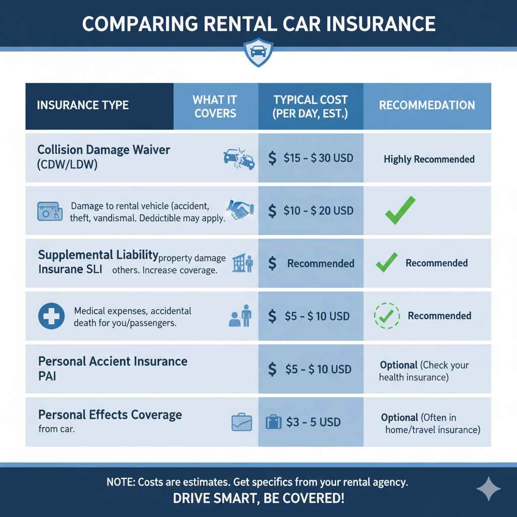 Comparing Rental Car Insurance