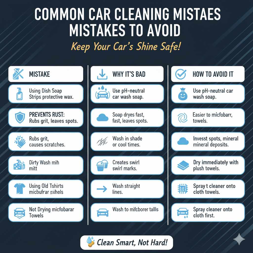 Common Car Cleaning Mistakes to Avoid