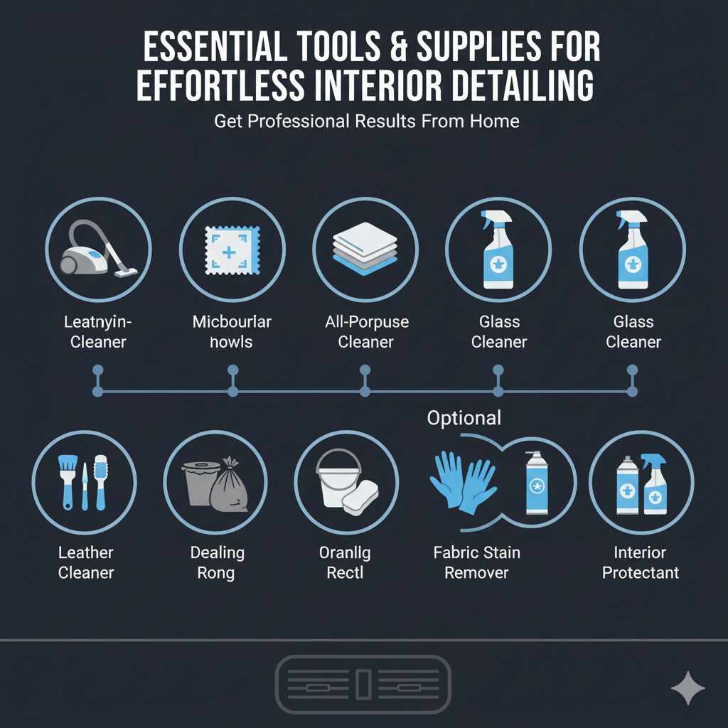 Essential Tools & Supplies for Effortless Interior Detailing