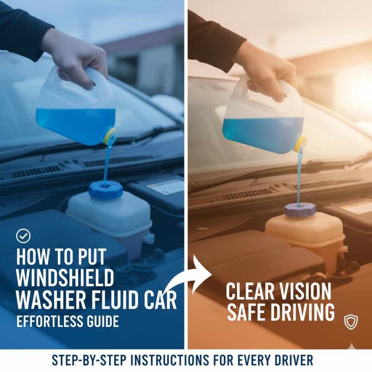How to Put Windshield Washer Fluid in Car