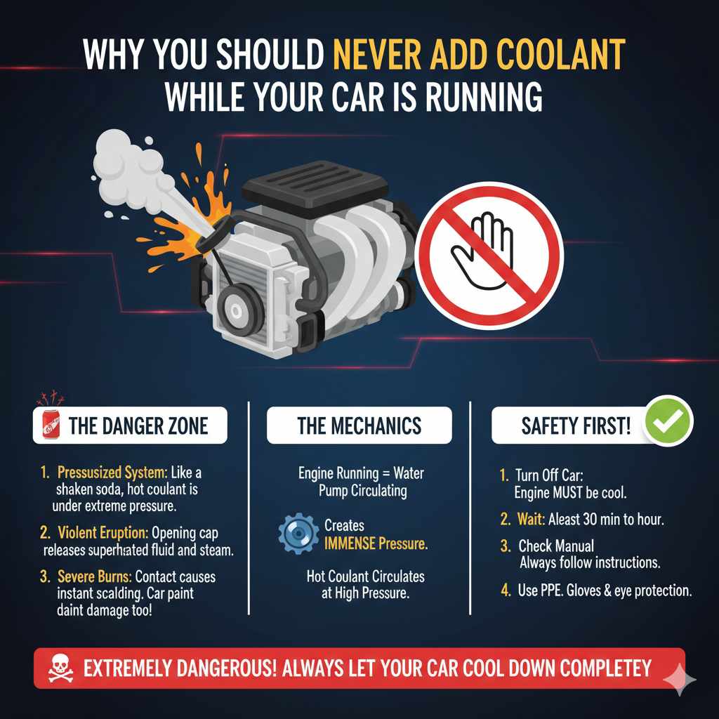 Why You Should NEVER Add Coolant While Your Car Is Running