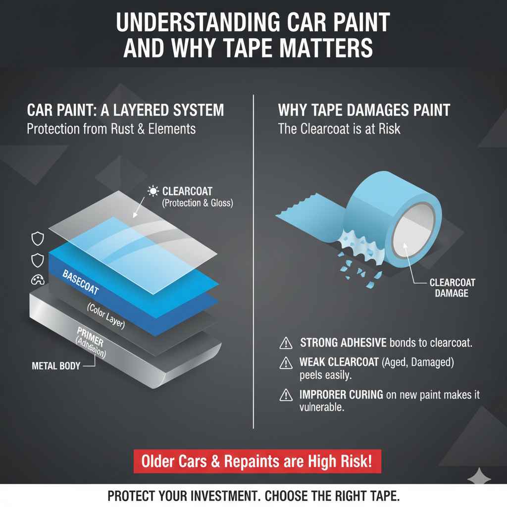 Understanding Car Paint and Why Tape Matters