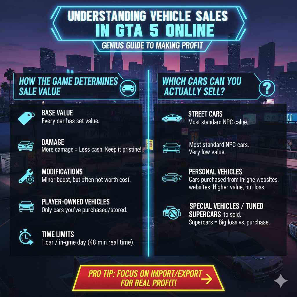 Understanding Vehicle Sales in GTA 5 Online