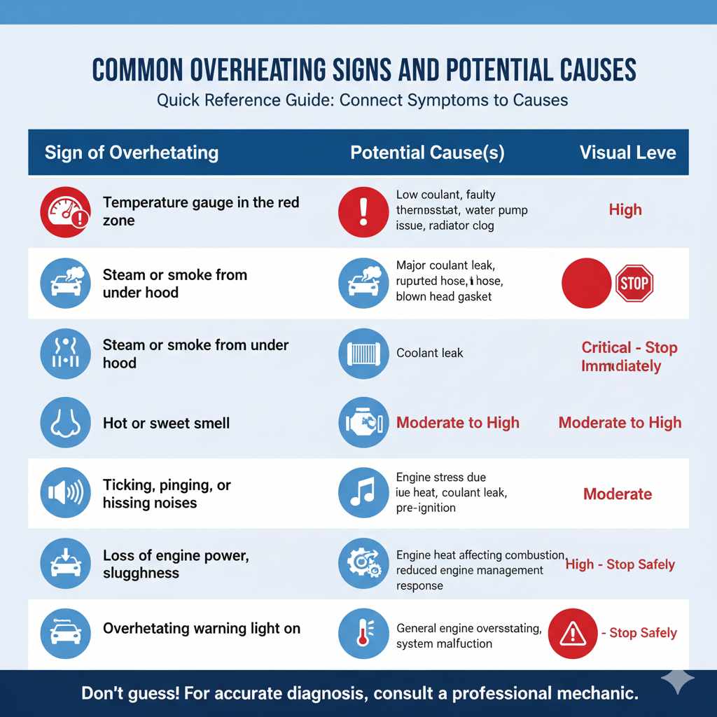 Common Overheating Signs and Potential Causes