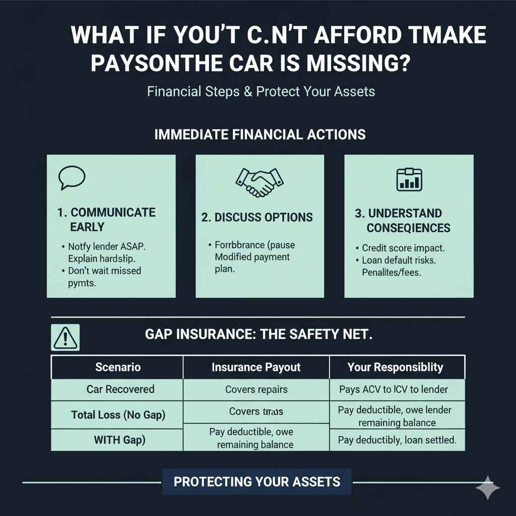 What If You Can't Afford to Make Payments While the Car is Missing?