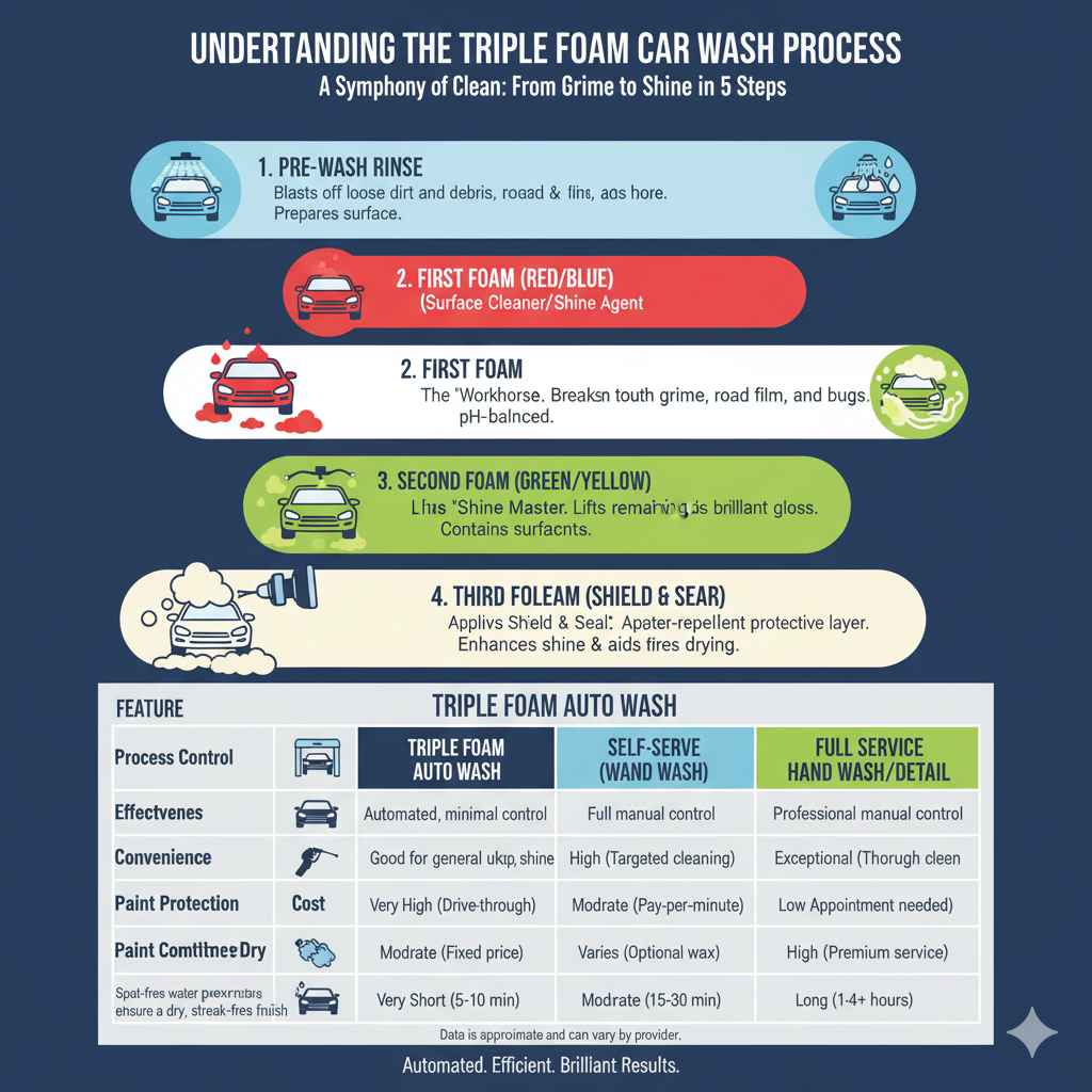 Understanding the Triple Foam Car Wash Process