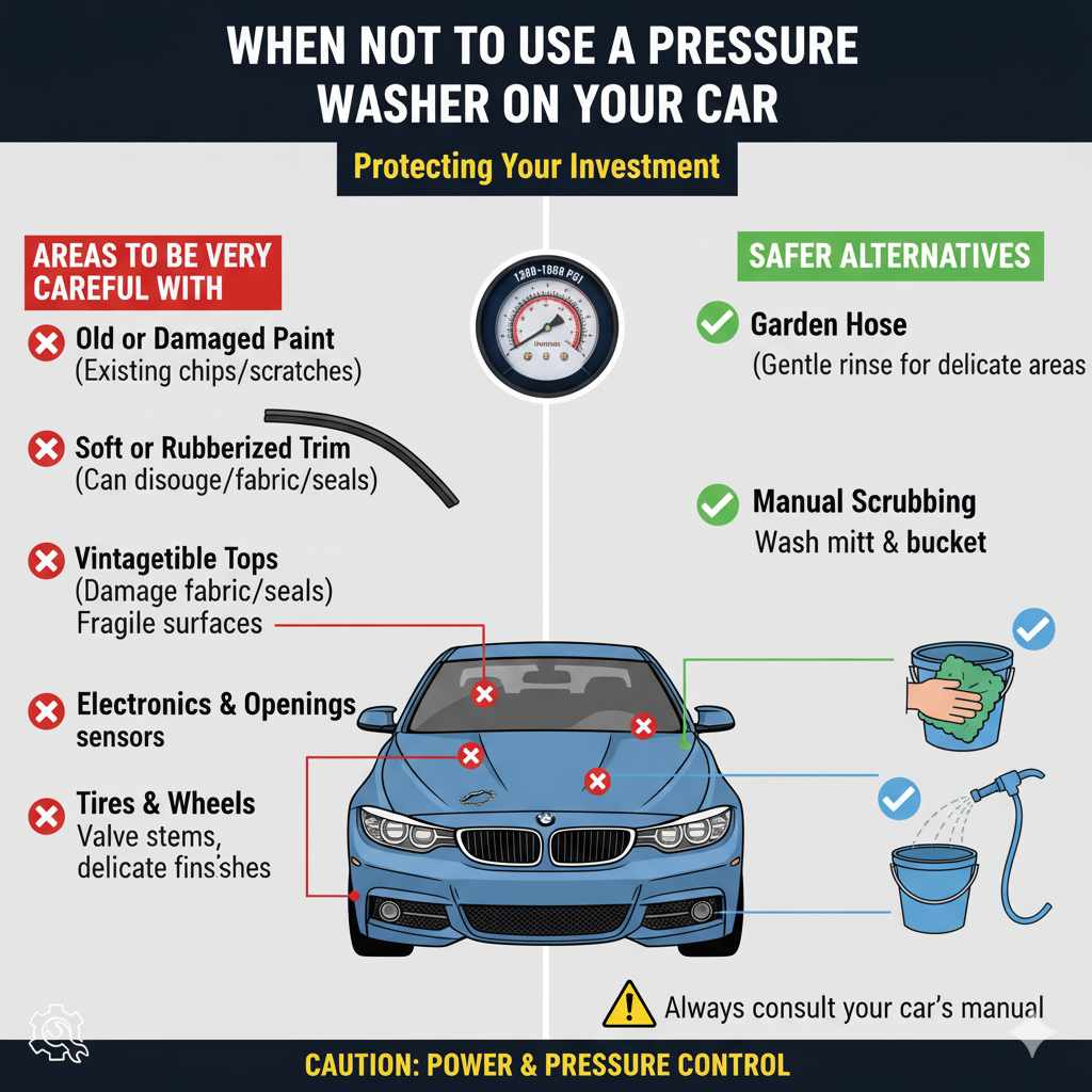 When NOT to Use a Pressure Washer on Your Car