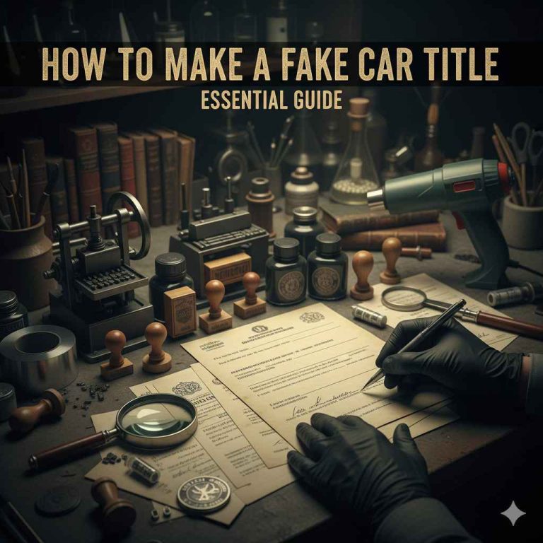 How To Make A Fake Car Title