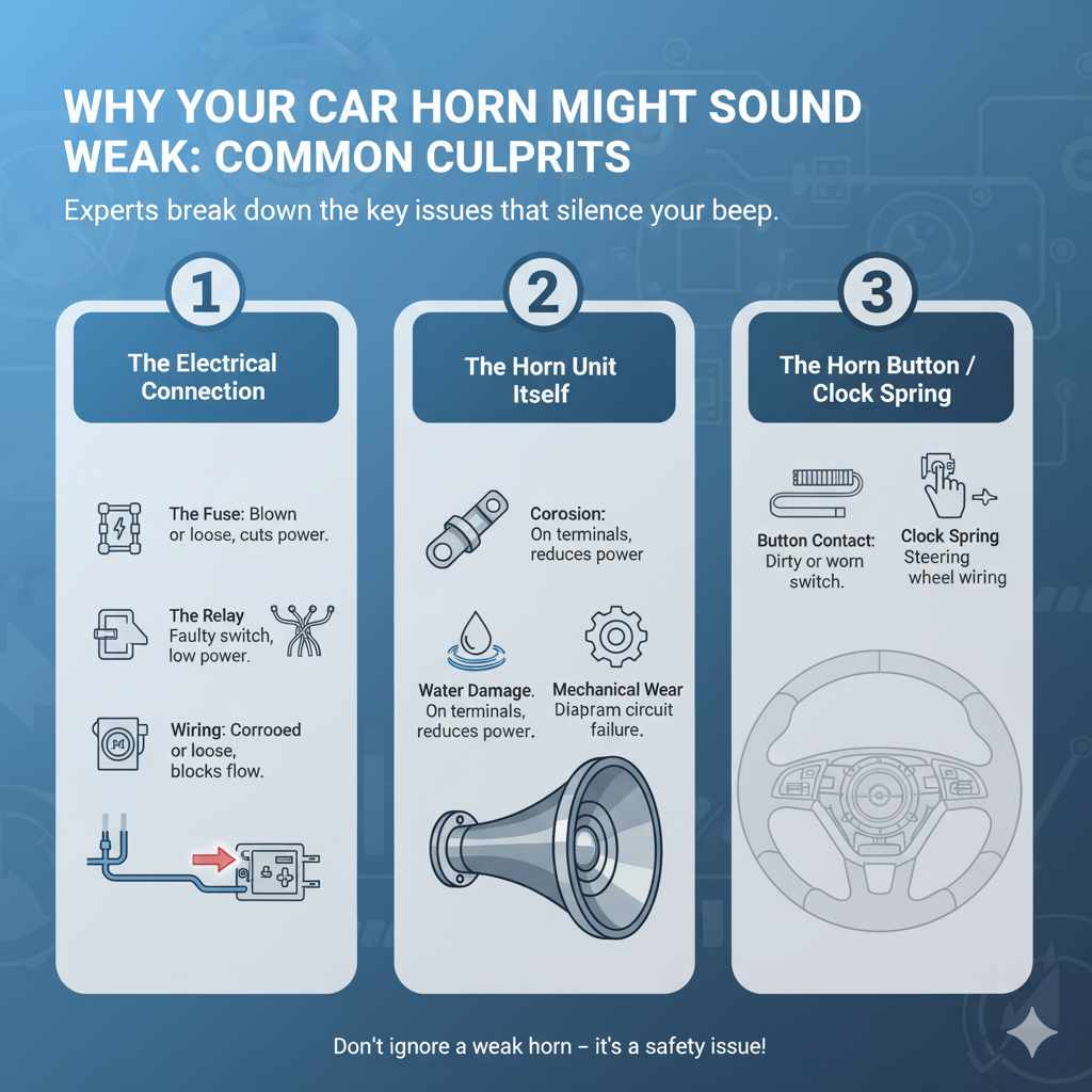 Why Your Car Horn Might Sound Weak