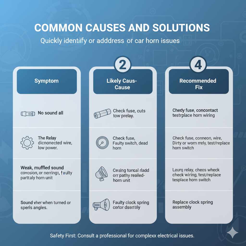 Common Causes and Solutions Table