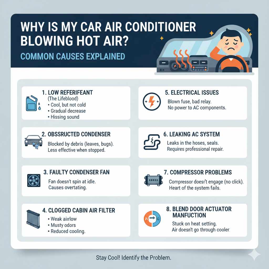 Why Is My Car Air Conditioner Blowing Hot Air