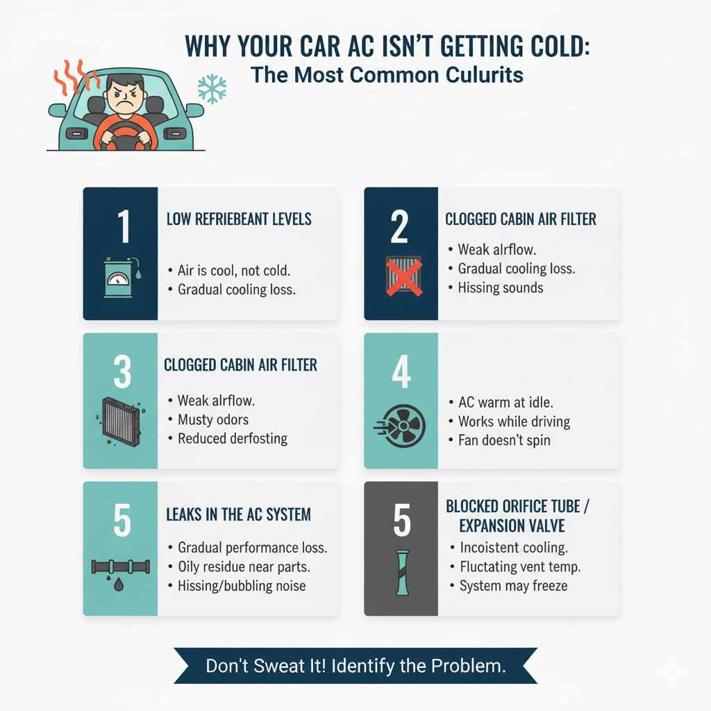 Why Your Car AC Isn't Getting Cold
